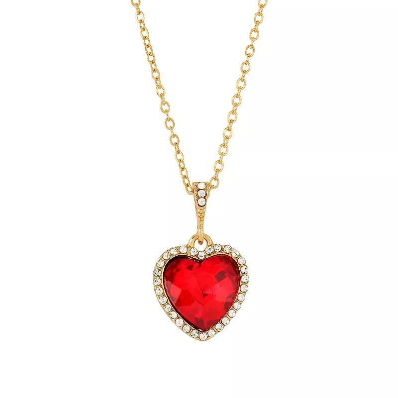 1928 Heart Necklace, Womens, Blue Product Image