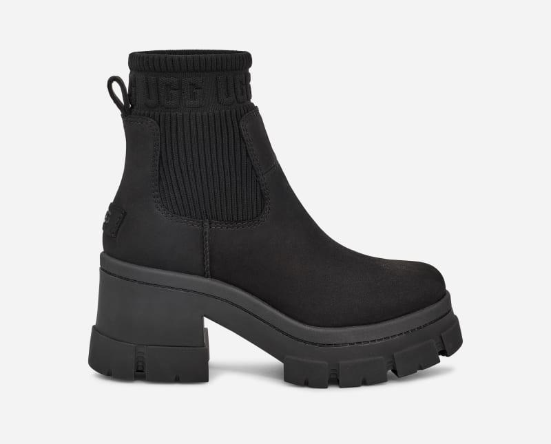 UGG Brooklyn Waterproof Leather Platform Lug Sole Chelsea Booties Product Image