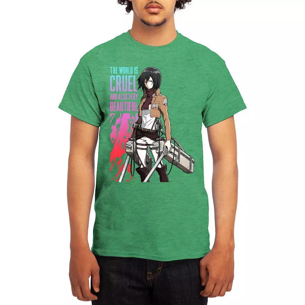 Men's Attack on Titan Cruel Beautiful World Tee, Size: XXL, White Product Image