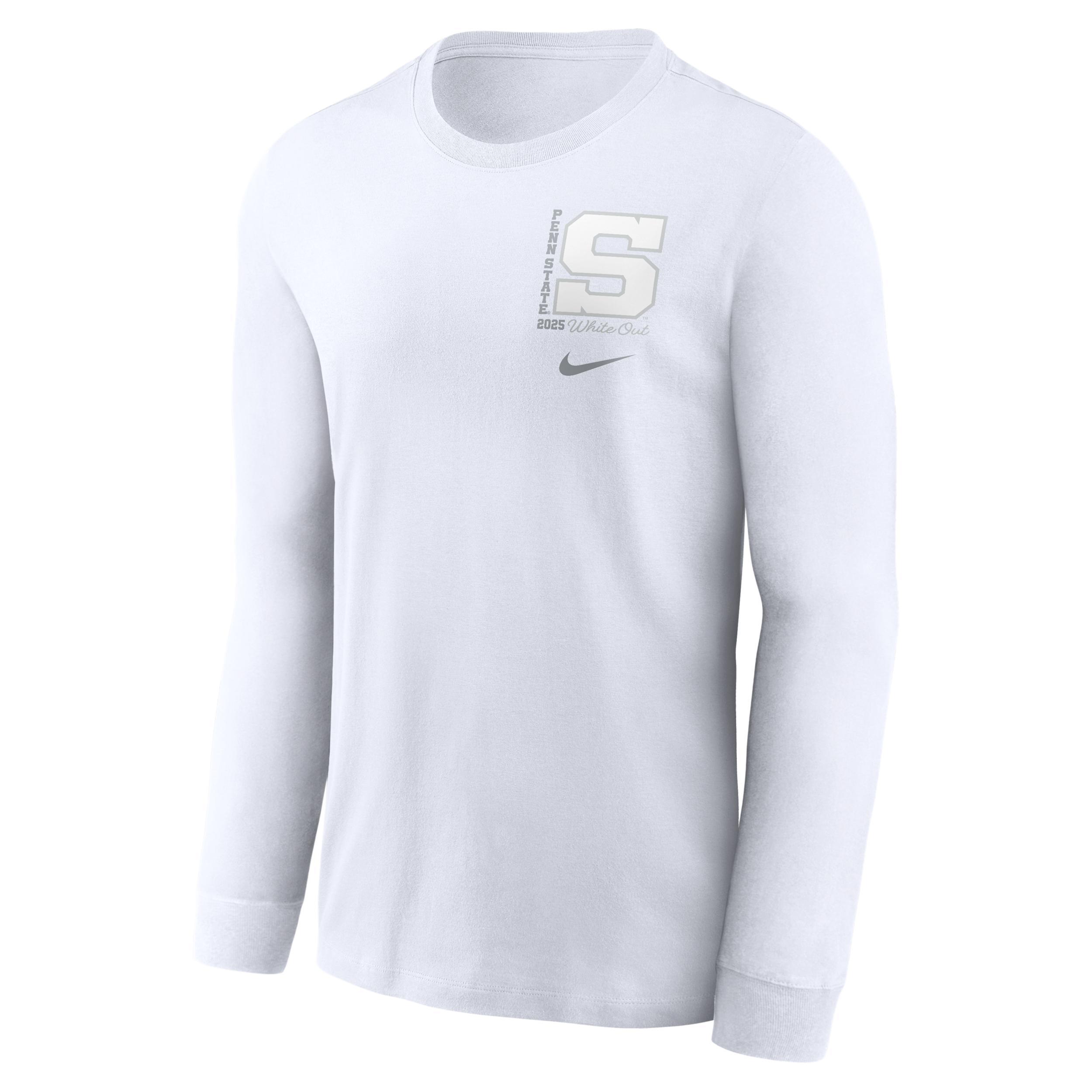 Penn State 2025 White Out Nike Mens College Long-Sleeve T-Shirt | NKAC10APSN-6XH Product Image