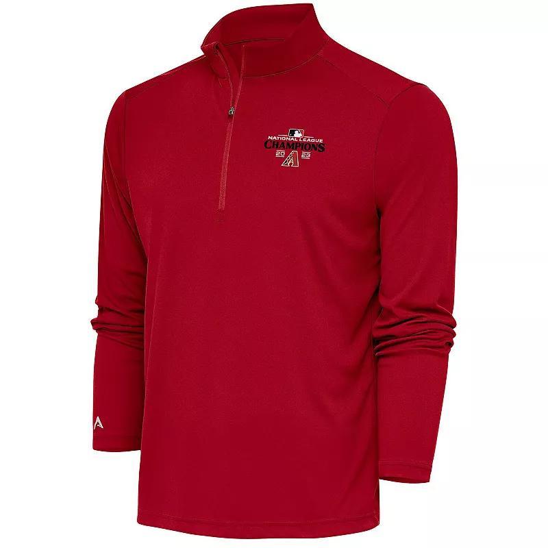 Mens Antigua Arizona Diamondbacks 2023 National League Champions Tribute Quarter-Zip Pullover Top Product Image