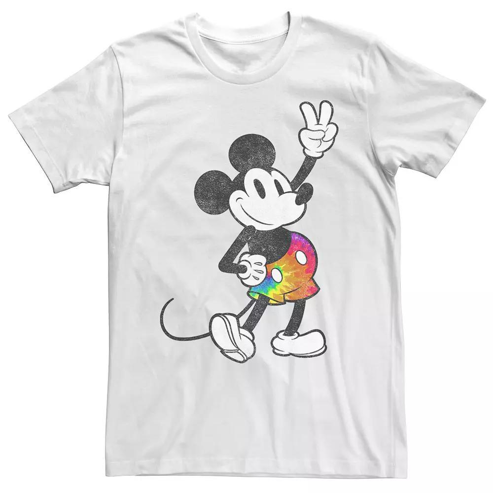 Disney's Mickey And Friends Mickey Tie Dye Pants Portrait Men's Graphic Tee, Size: XL, White Product Image