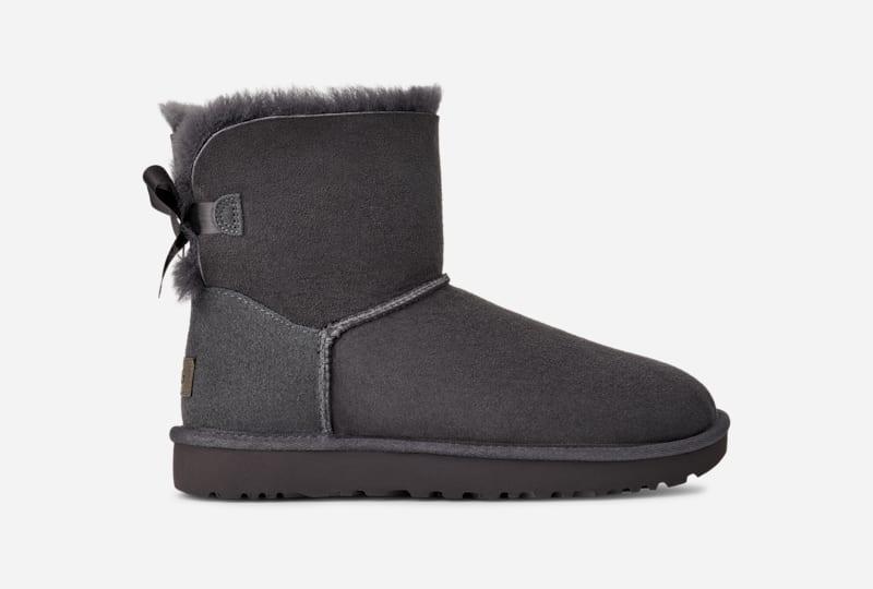 Womens UGG® Mini Bailey Bow II Boot - Obsidian Product Image