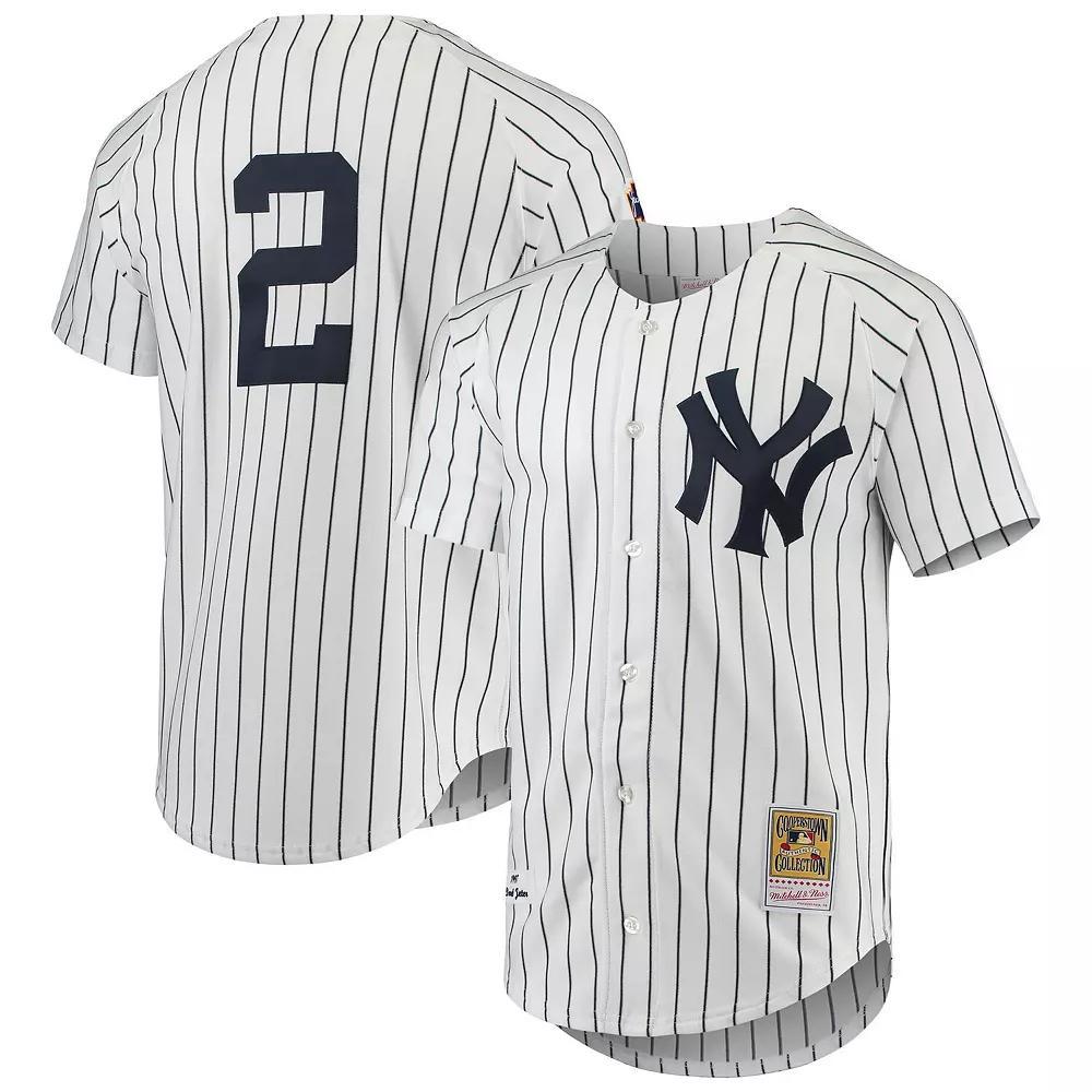 Men's Mitchell & Ness Derek Jeter White New York Yankees 1997 Cooperstown Collection Authentic Jersey, Size: 64 Product Image