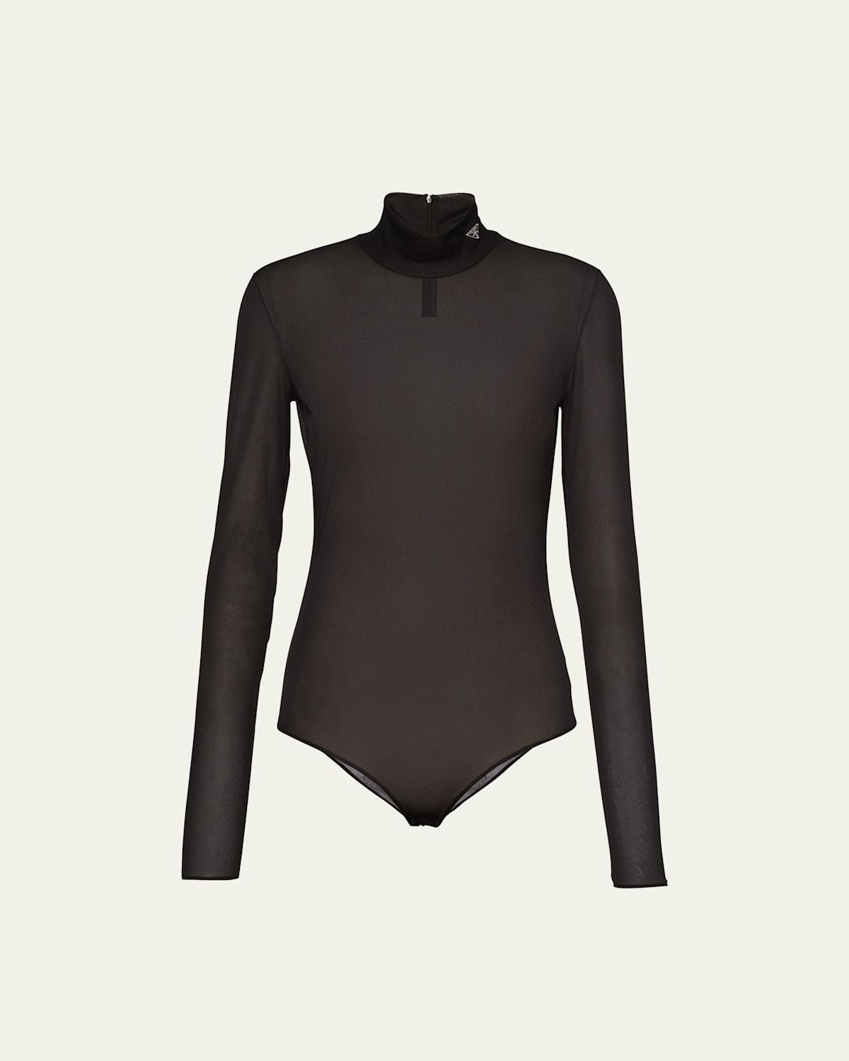 Mock-Neck Jersey Bodysuit Product Image