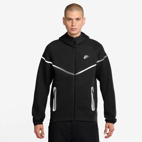 Nike Mens Tech Seasonal TF+ Windrunner Full-Zip - Black/Silver Product Image