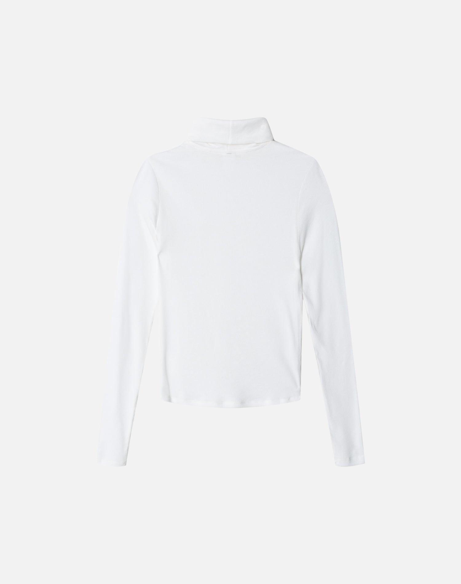 Ribbed Turtleneck - White Product Image