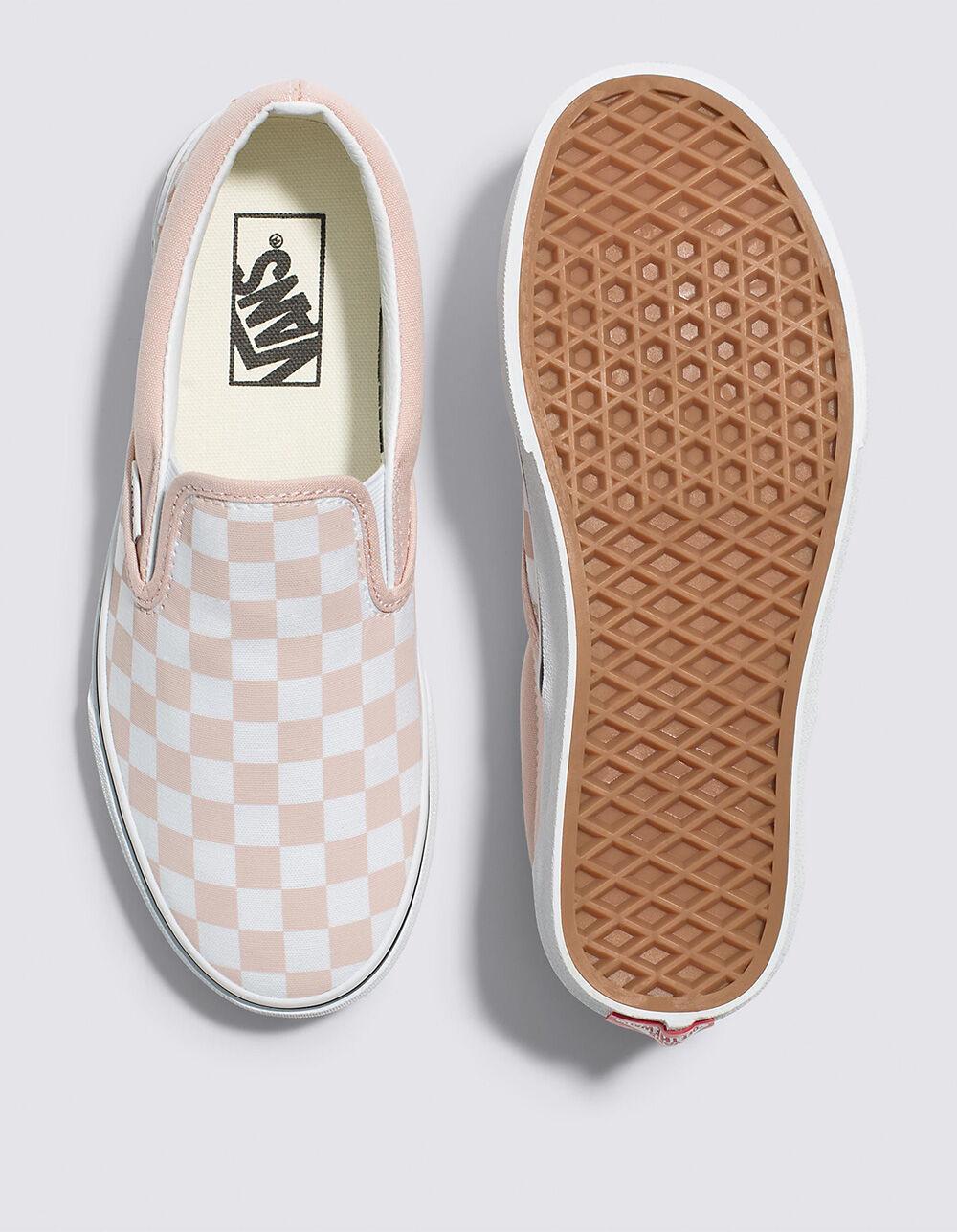 VANS Checkerboard Classic Womens Slip-On Shoes - ROSE Product Image