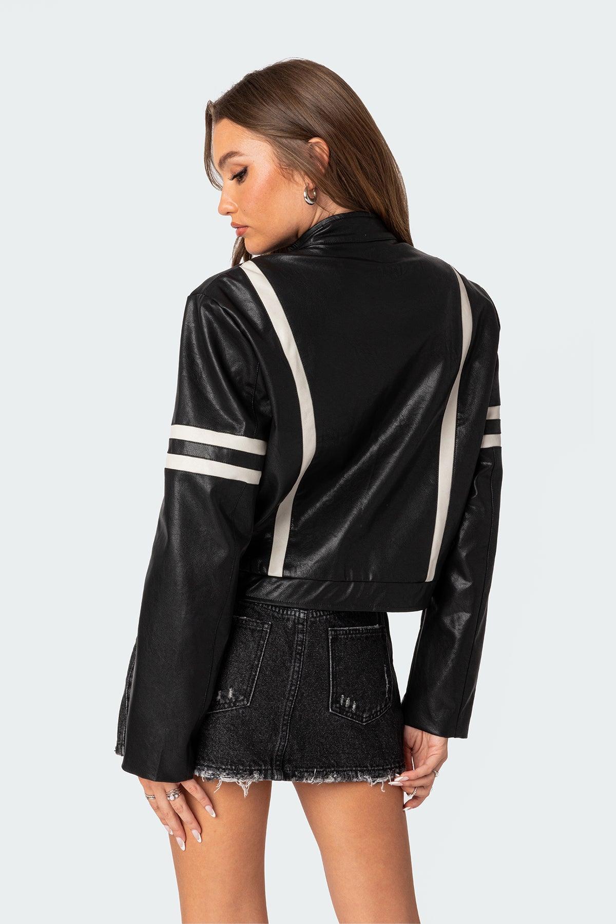 Rockstar Oversized Faux Leather Jacket Product Image