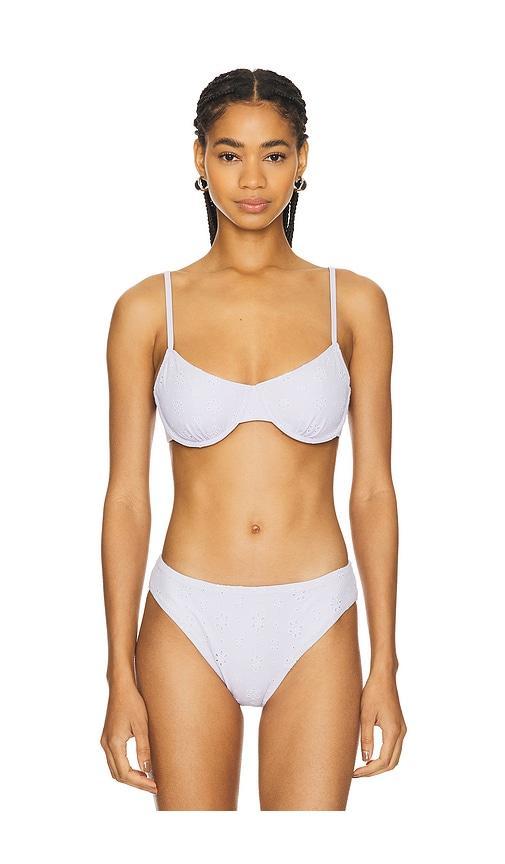 The Daphne Bikini Top Solid & Striped Product Image