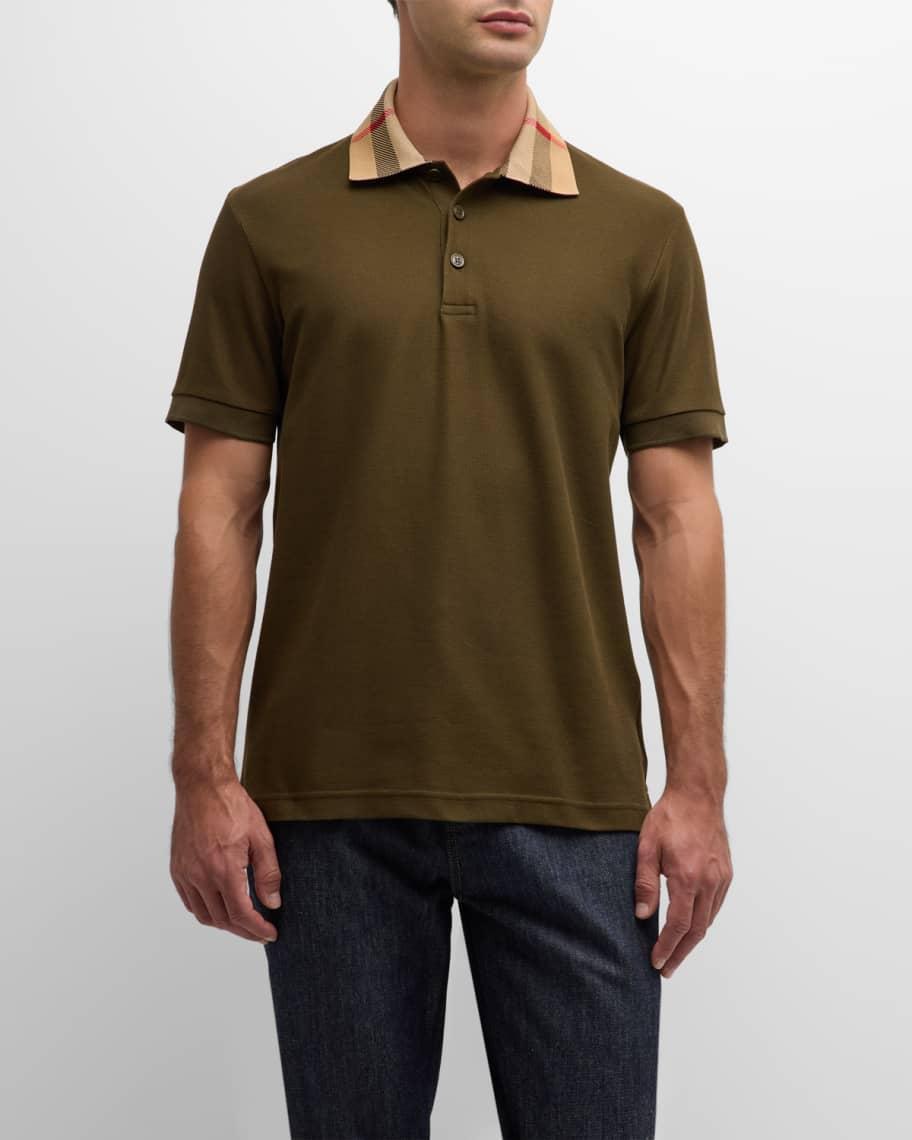 Mens Cody Check-Collar Polo Shirt Product Image