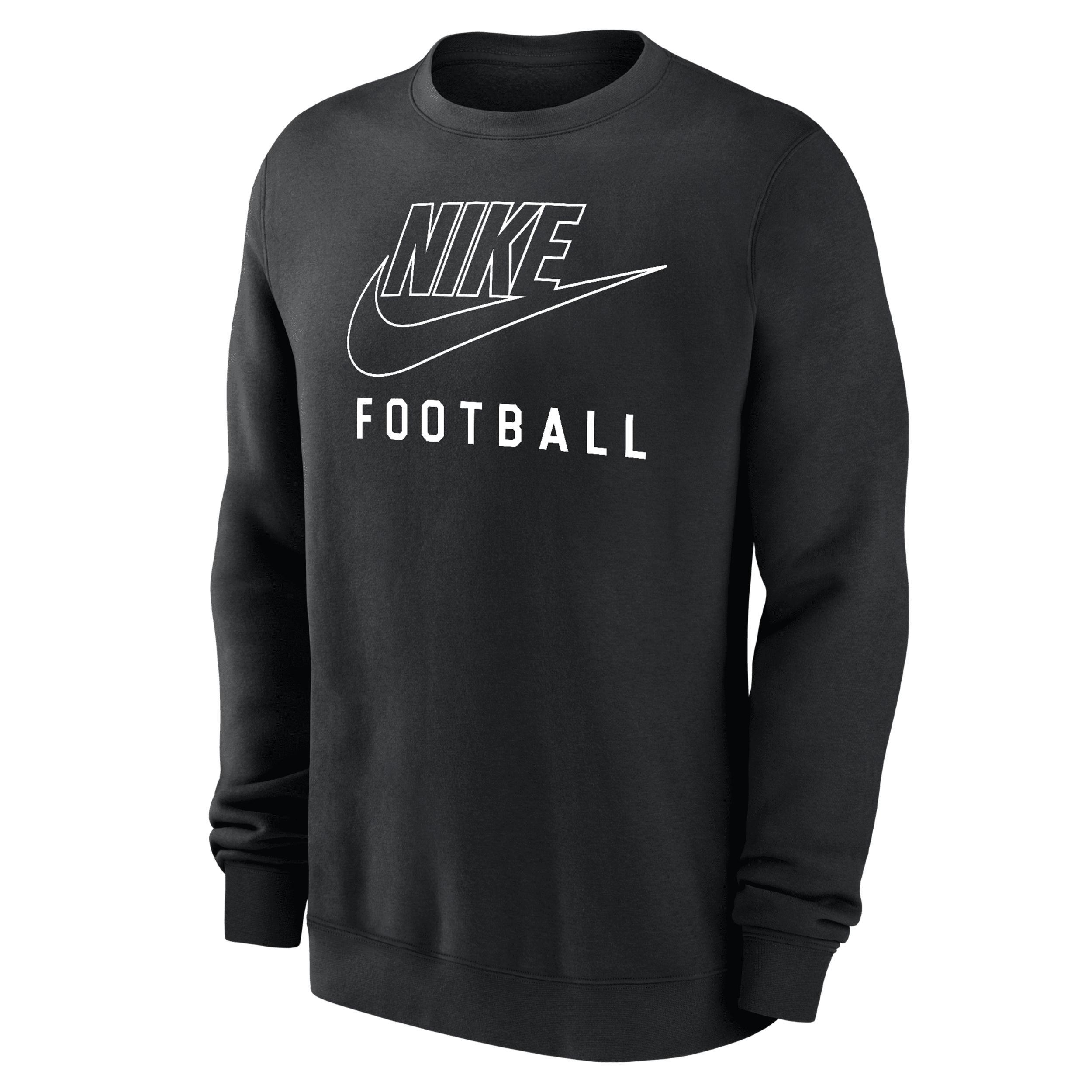 Nike Mens Swoosh Club Fleece Football Pullover Crew-Neck Sweatshirt Product Image