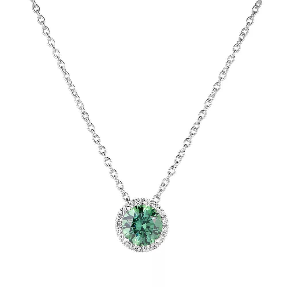 Oro Leoni Sterling Silver Cubic Zirconia Pendant Necklace, Women's,  Product Image