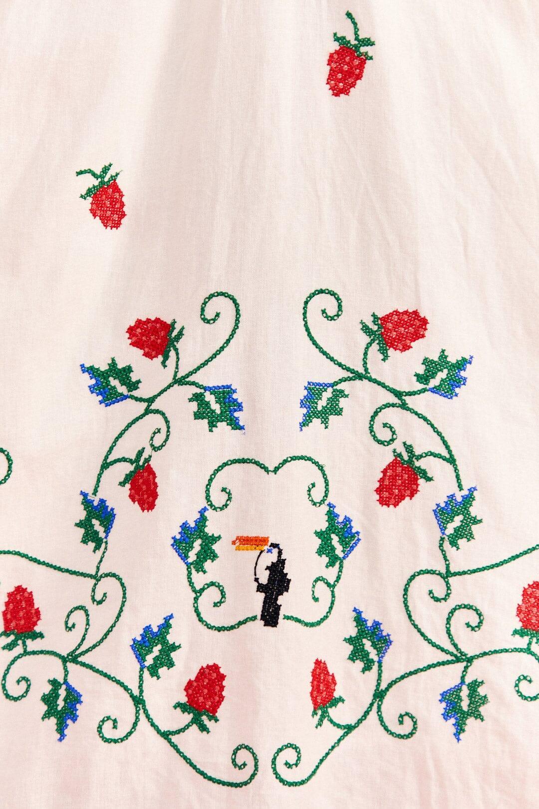 Cross Stitch Toucan Embroidered Midi Dress Product Image