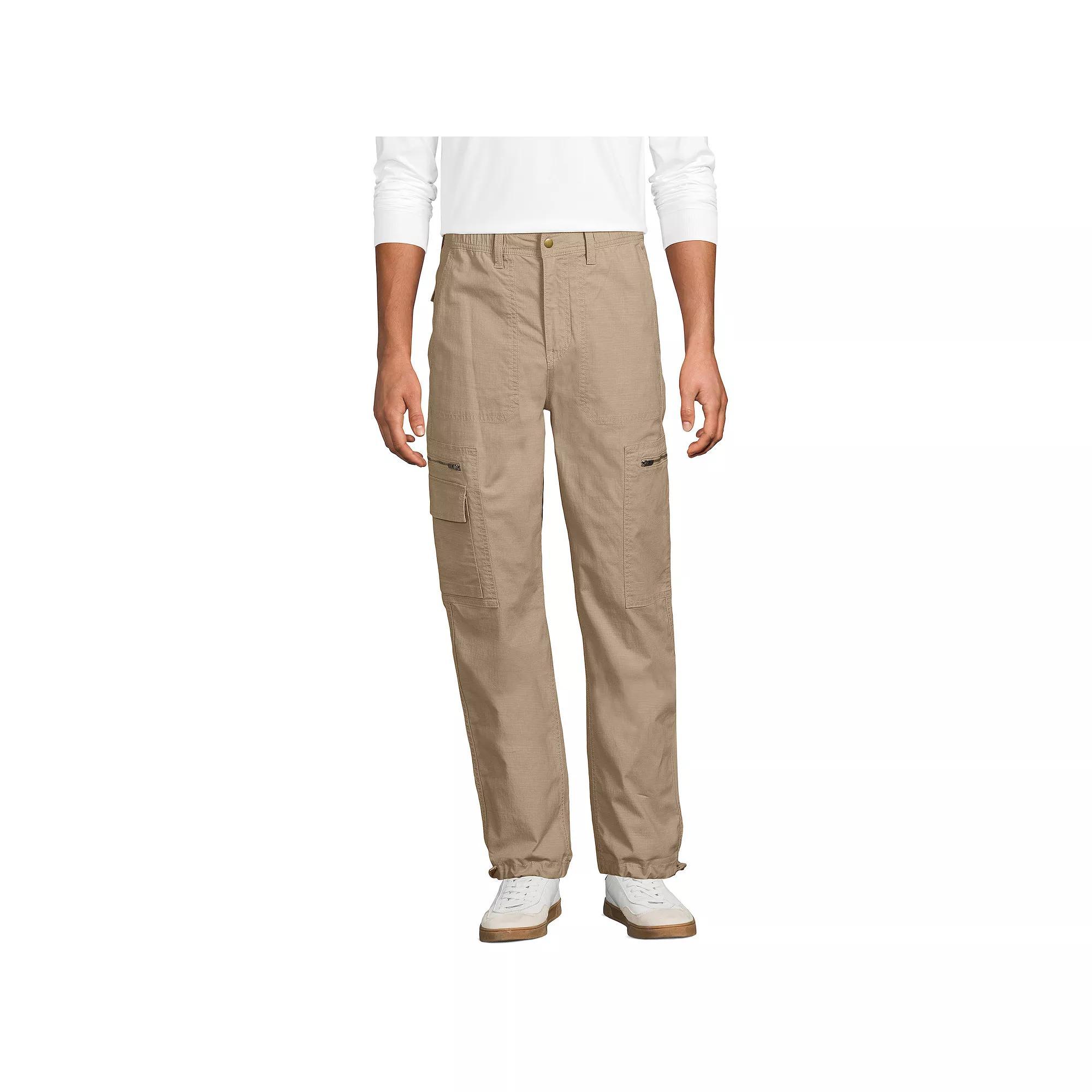 Men's Lands' End Ripstop Parachute Cargo Pants, Size: Large 30, Desert Product Image