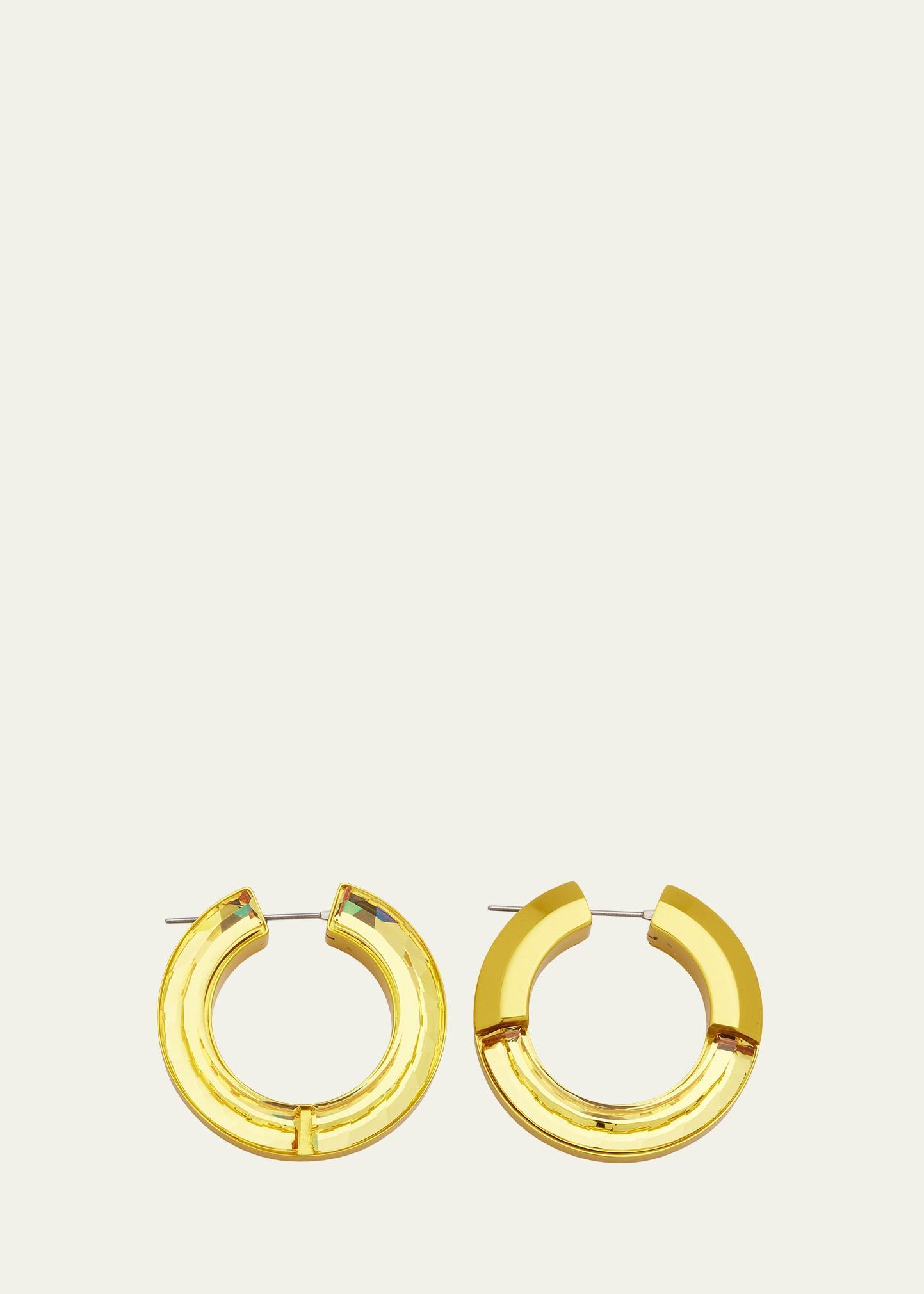 Lucent Hoop Earrings, Blue Product Image