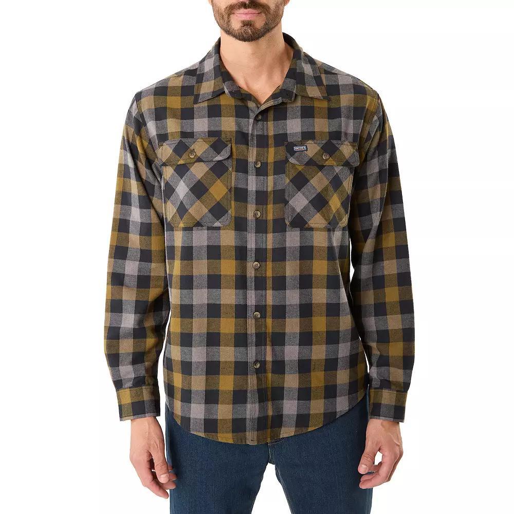 Men's Smith's Workwear Regular-Fit Buffalo Plaid Two-Pocket Flannel Button-Down Shirt,  Product Image