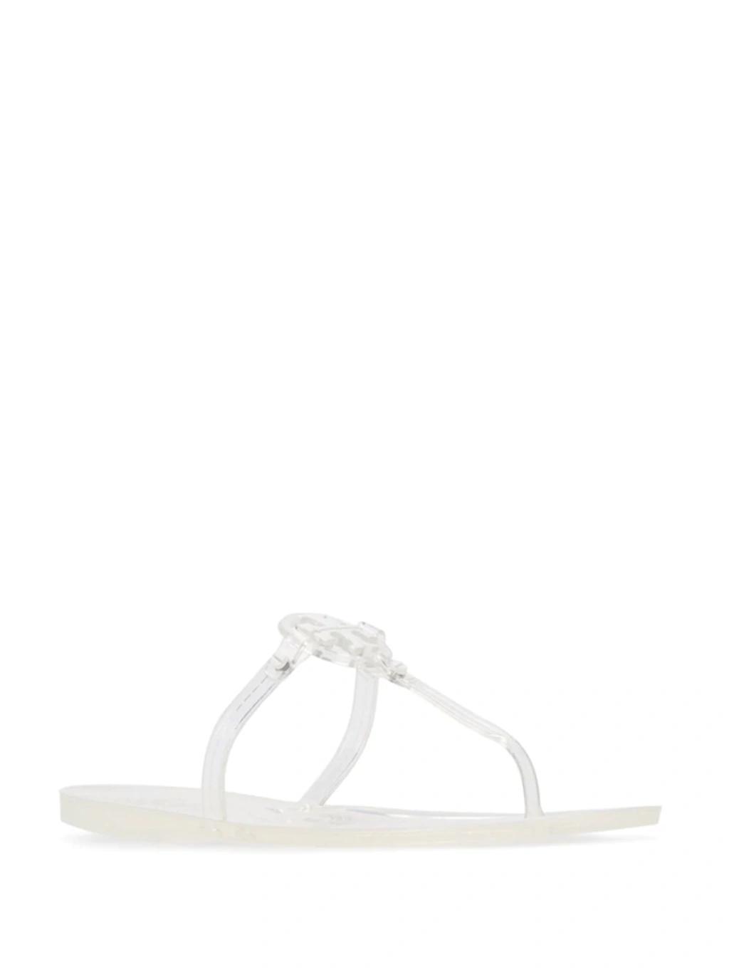 TORY BURCH Mini Miller Jelly Thong Sandals In White Product Image