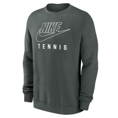 Nike Swoosh Club Fleece Men's Tennis Pullover Crew-Neck Sweatshirt Product Image
