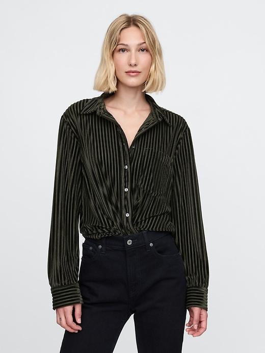 Velvet Relaxed Shirt Product Image