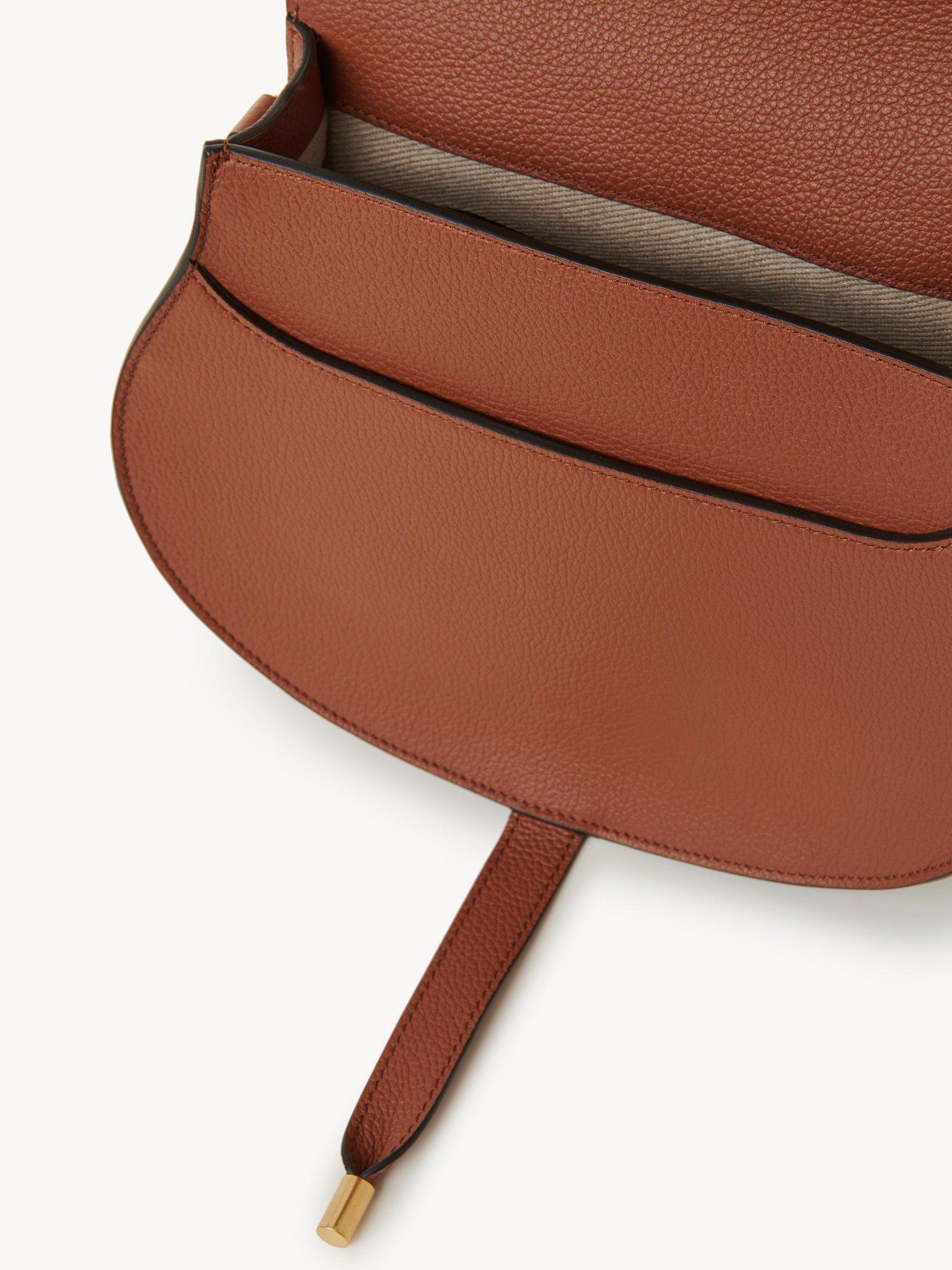 Marcie saddle bag in grained leather Product Image