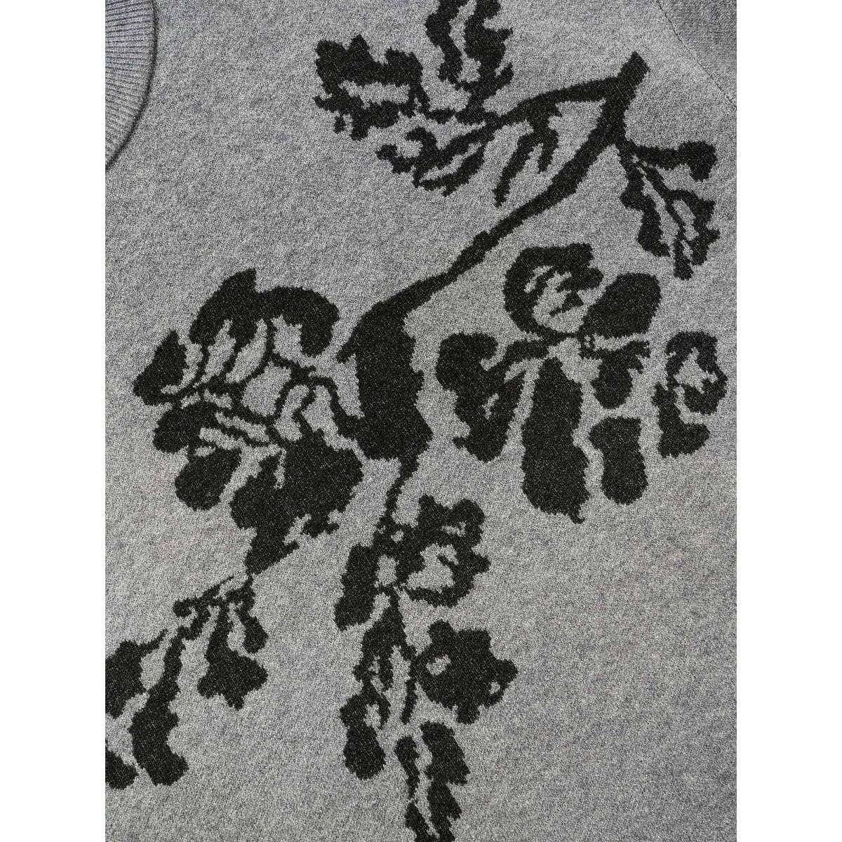 Plus Size Supersoft Essentials Jacquard Drop Shoulder Pullover DimGray Women Casual Loose Long Sleeve Round Neck Everyday Pullovers BloomChic 28/5X Product Image