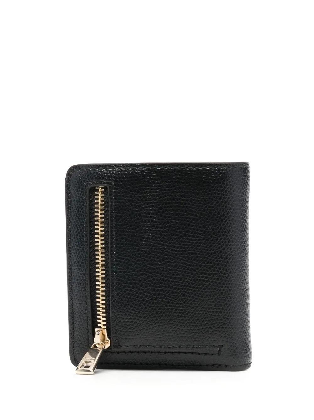 FURLA Logo-lettering Leather Wallet In Black Product Image