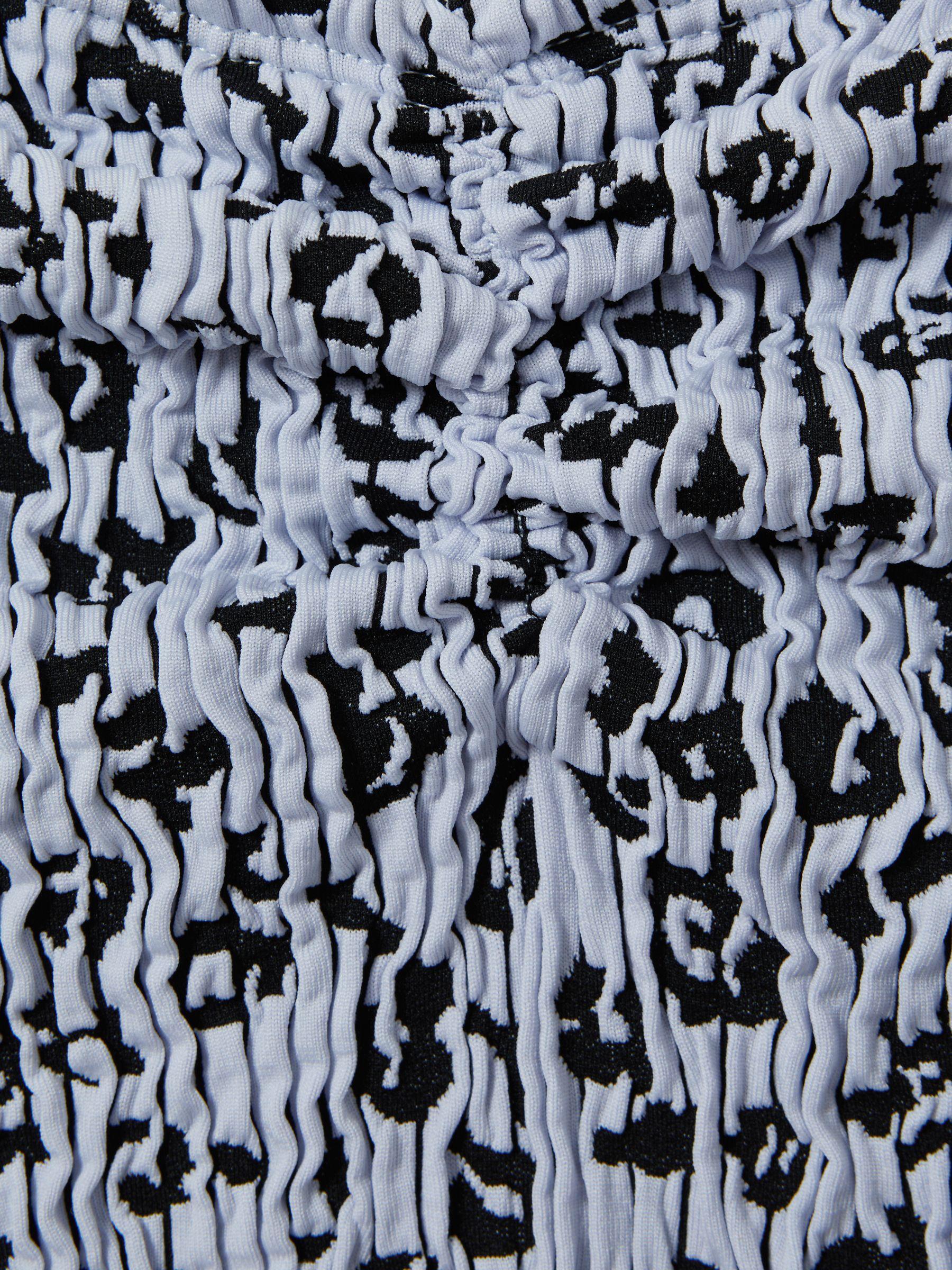 Good American Always Fits Textured Leopard Print Mini Skirt in Blue Print Product Image