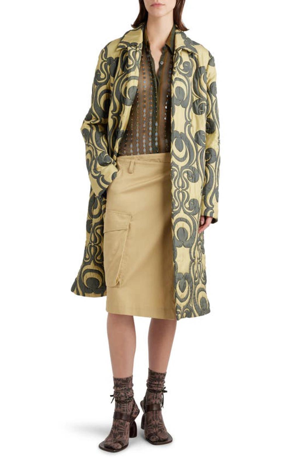 DRIES VAN NOTEN Khaki Roltas Coat In 606 Khaki Product Image