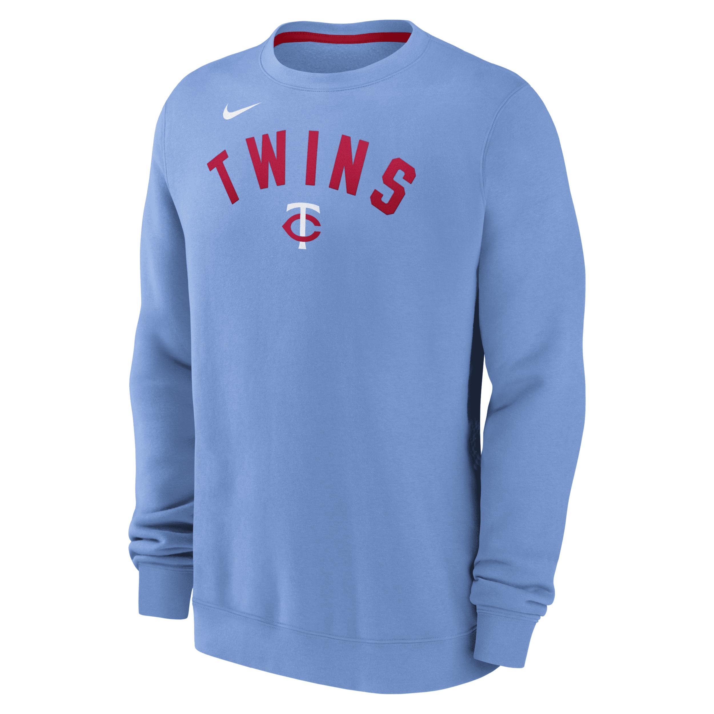 Nike Mens Light Blue Minnesota Twins Classic Fleece Performance Pullover Sweatshirt - Light Blue Product Image