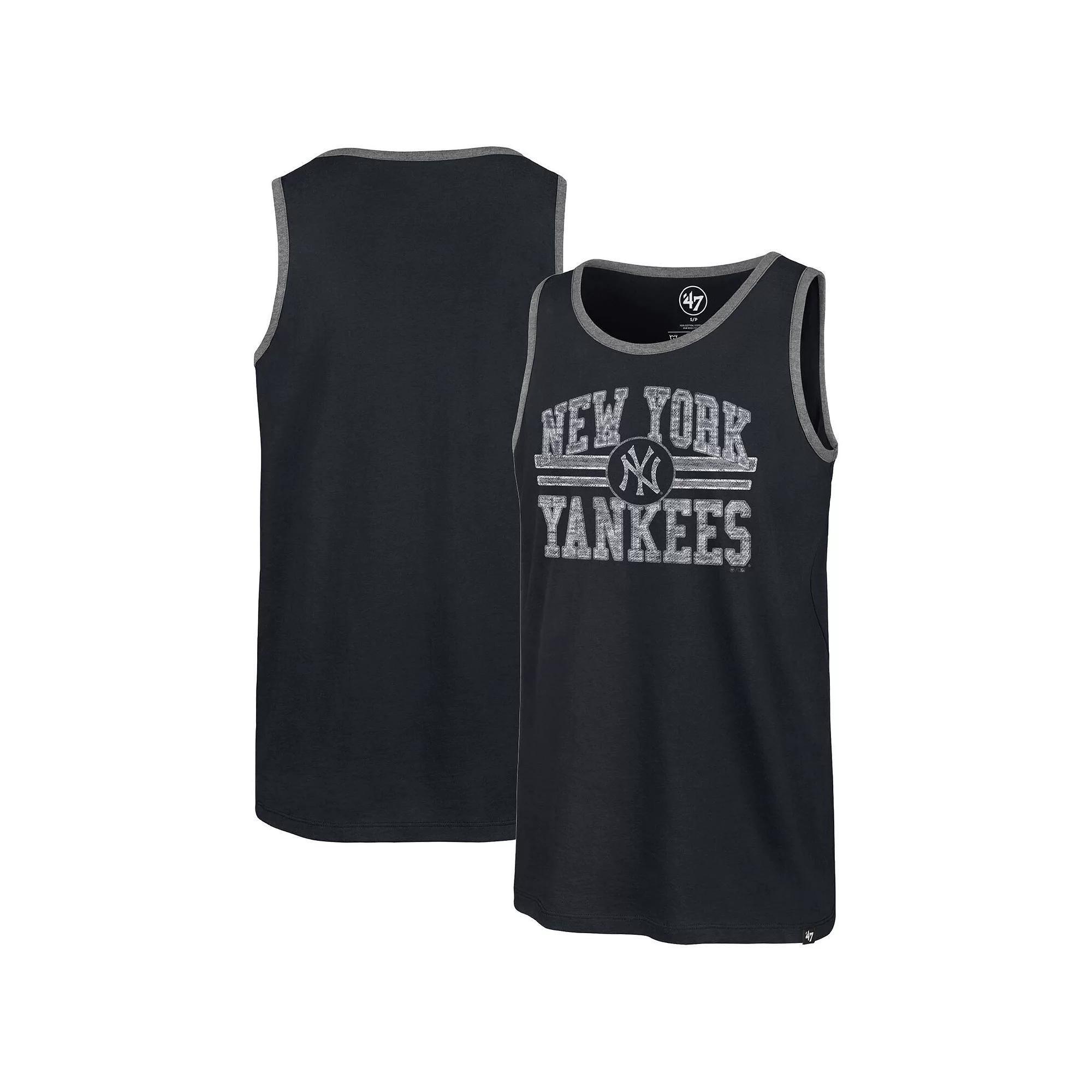 Men's '47 Navy New York Yankees Winger Franklin Tank Top, Size: Small, Blue Product Image