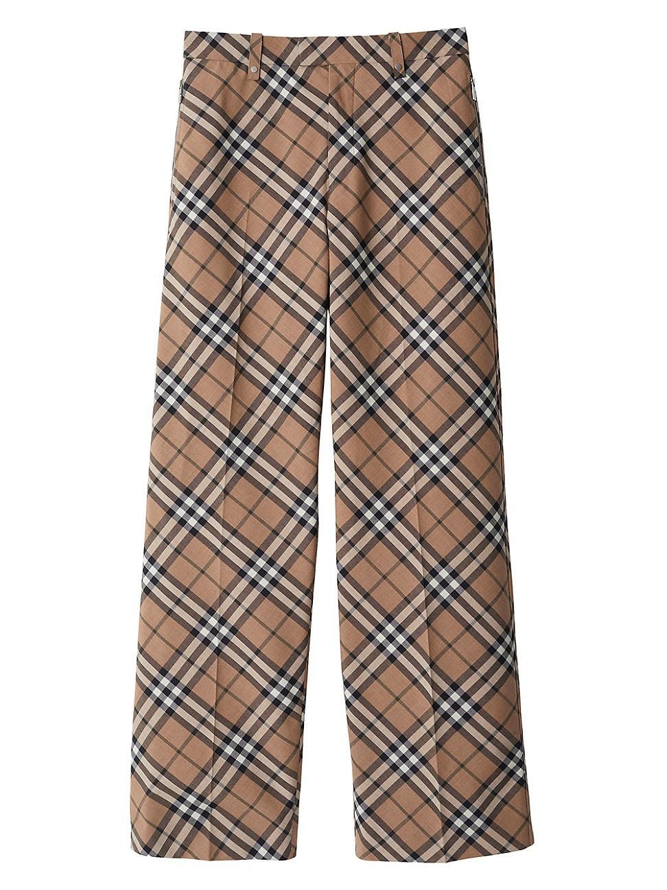 Mens Linden Check Wool-Blend Pants Product Image