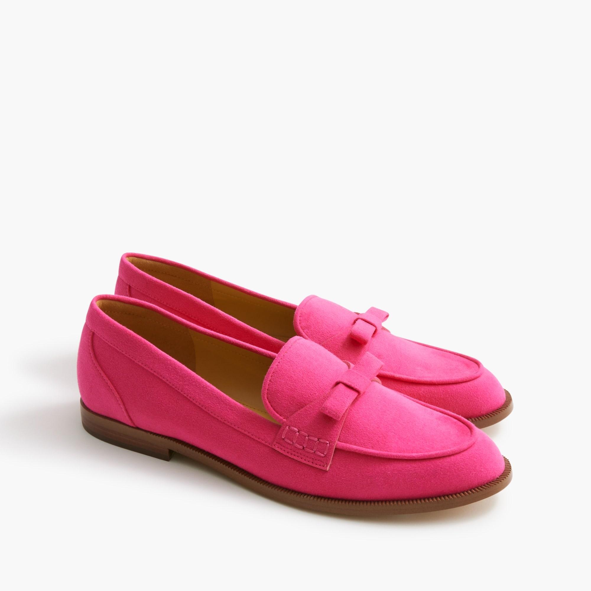 Sueded bow loafers Product Image