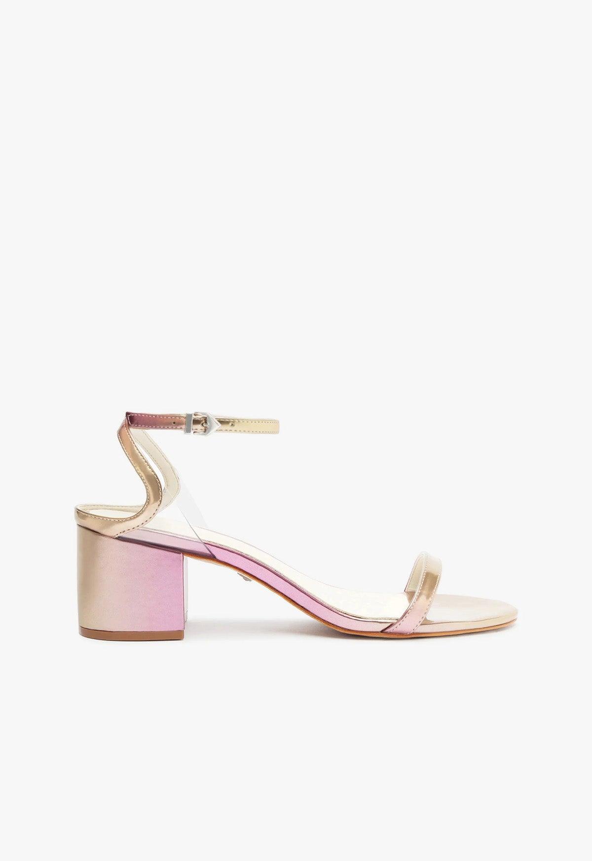 Skye Mid Block Specchio Leather Sandal Female Product Image