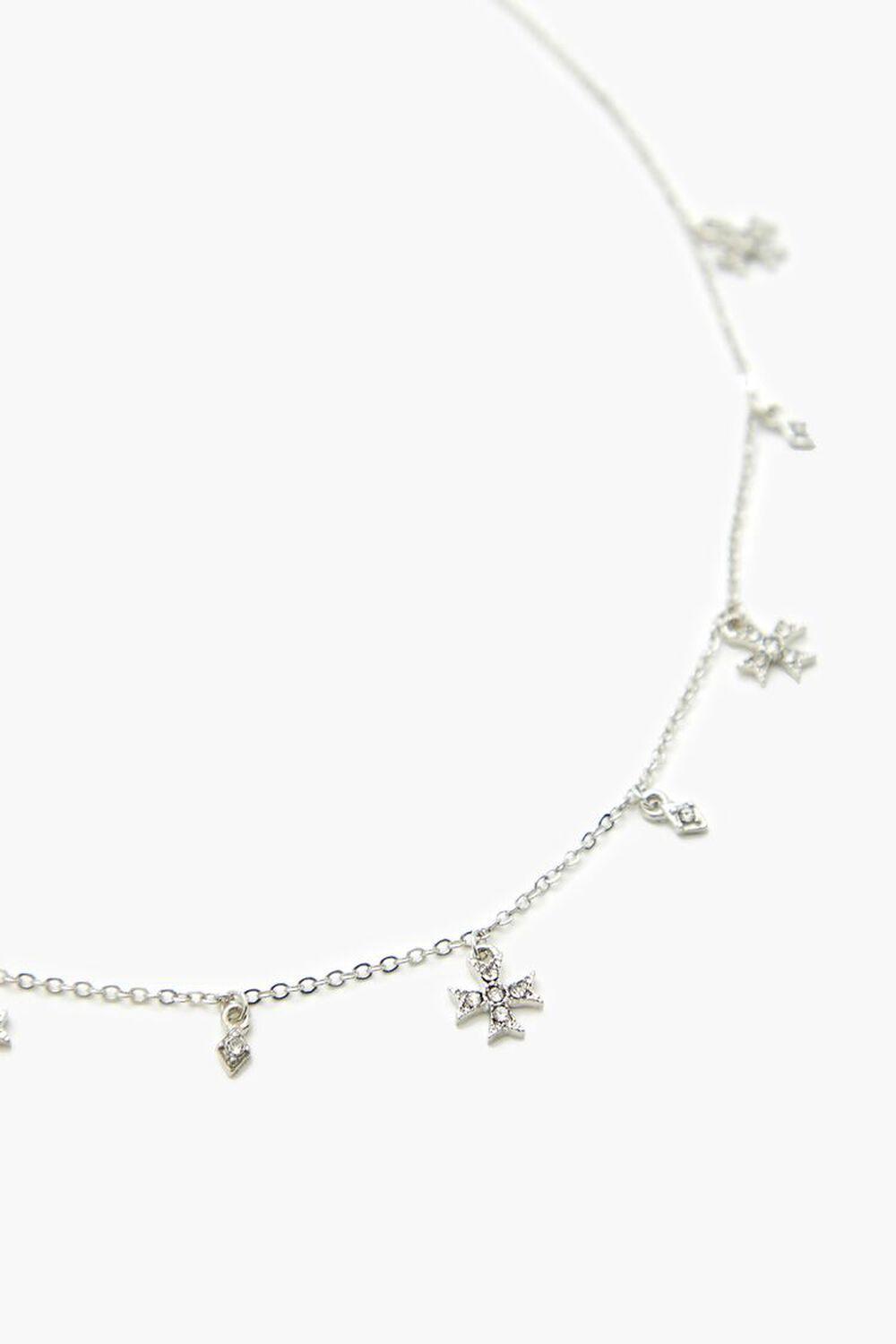 Rhinestone Cross Charm Necklace | Forever 21 Product Image