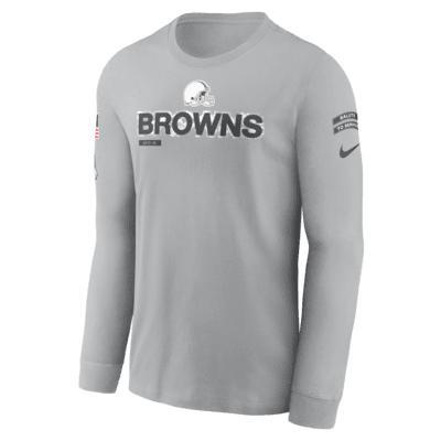 Cleveland Browns Salute to Service Mascot Edge Legend Nike Men's NFL Long-Sleeve T-Shirt Product Image