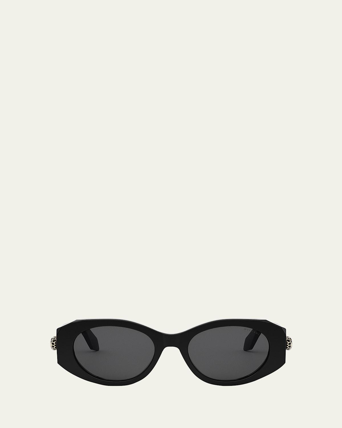 Logo Acetate Oval Sunglasses Product Image