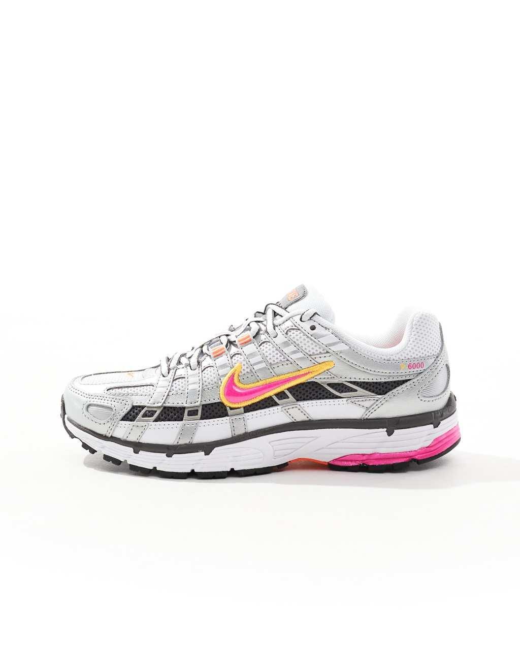 Nike P-6000 sneakers in white and pink Product Image