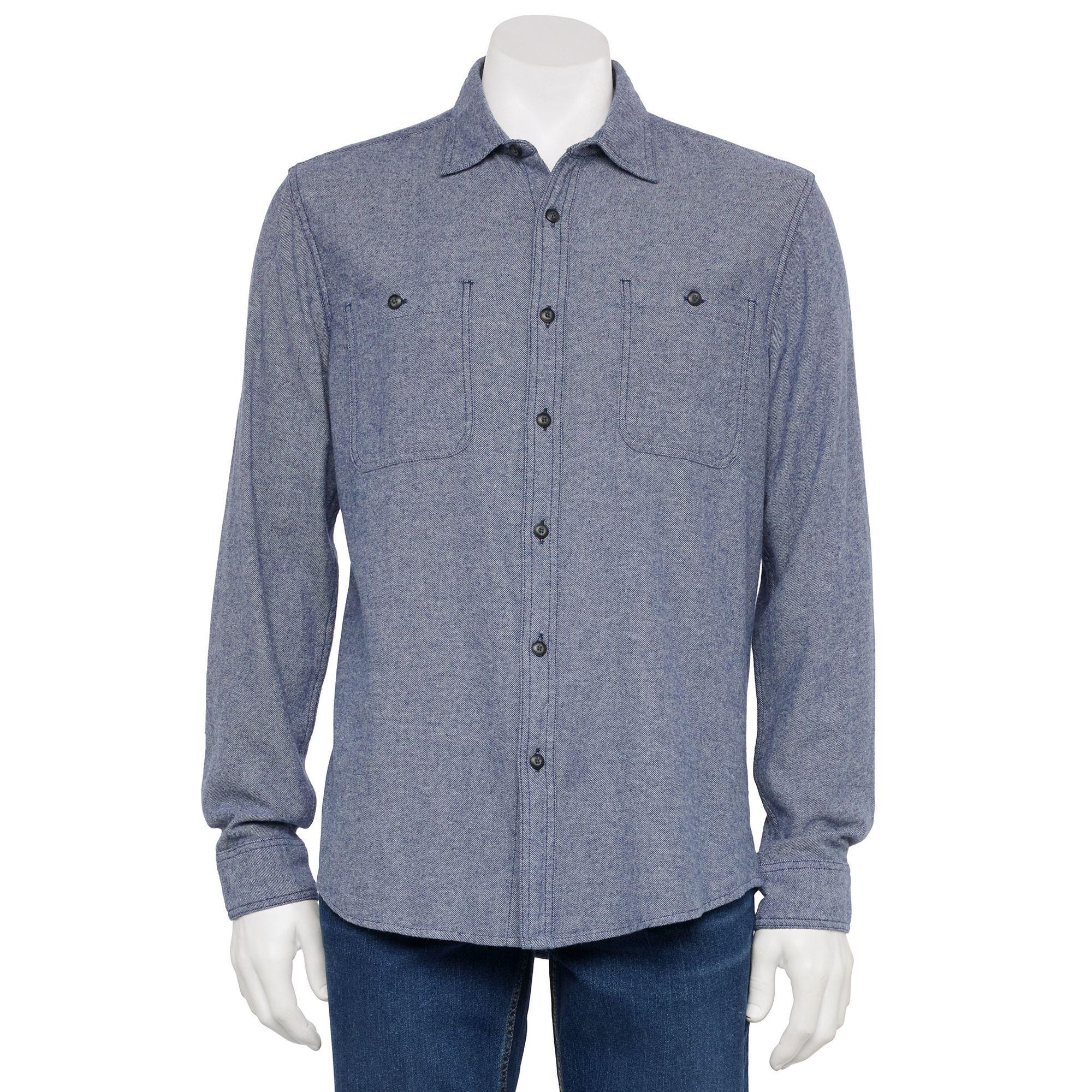 Men's Sonoma Goods For Life® Supersoft Flannel Button-Down Shirt,  Product Image