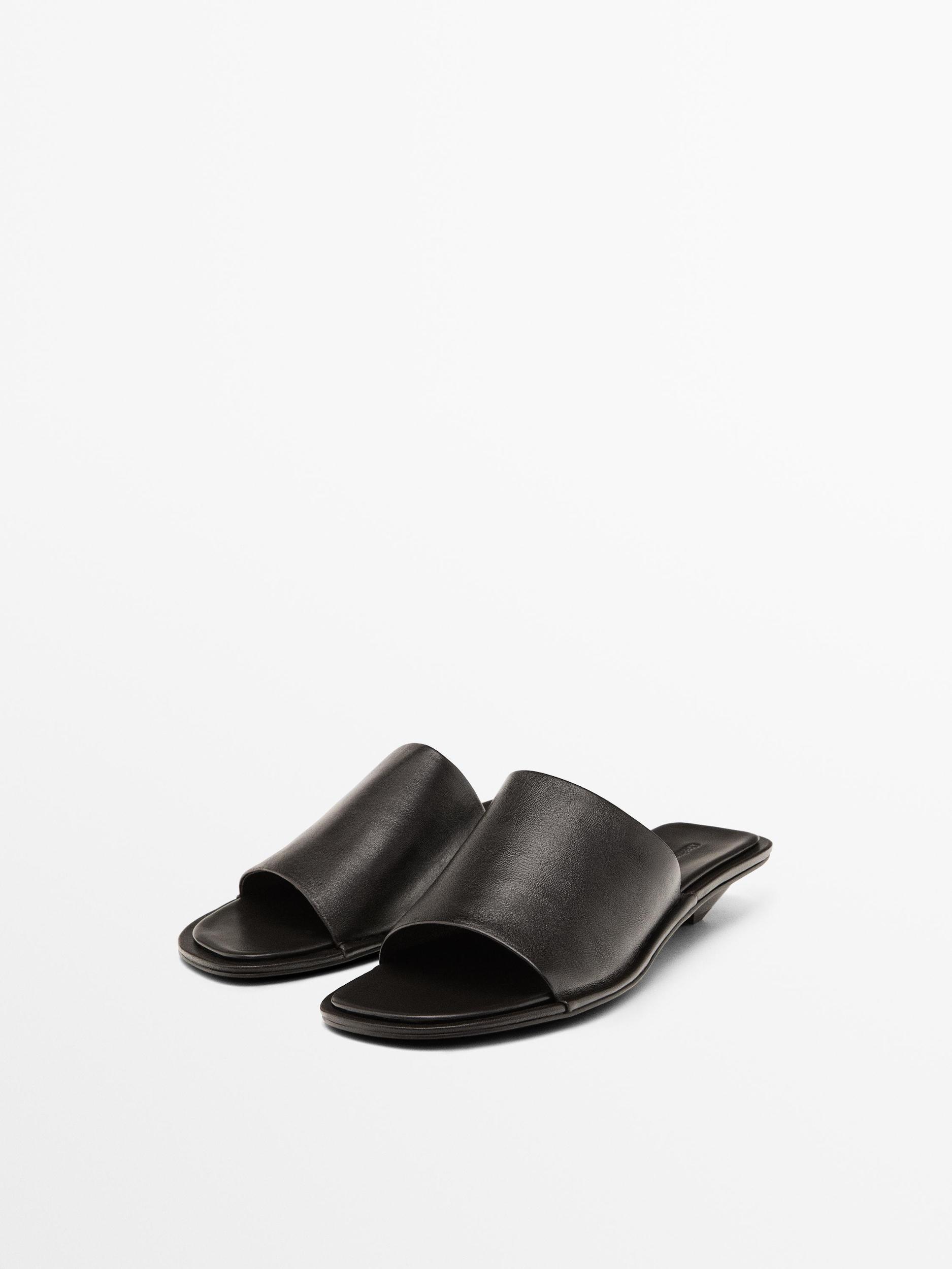 Soft high-heel slide sandals Product Image