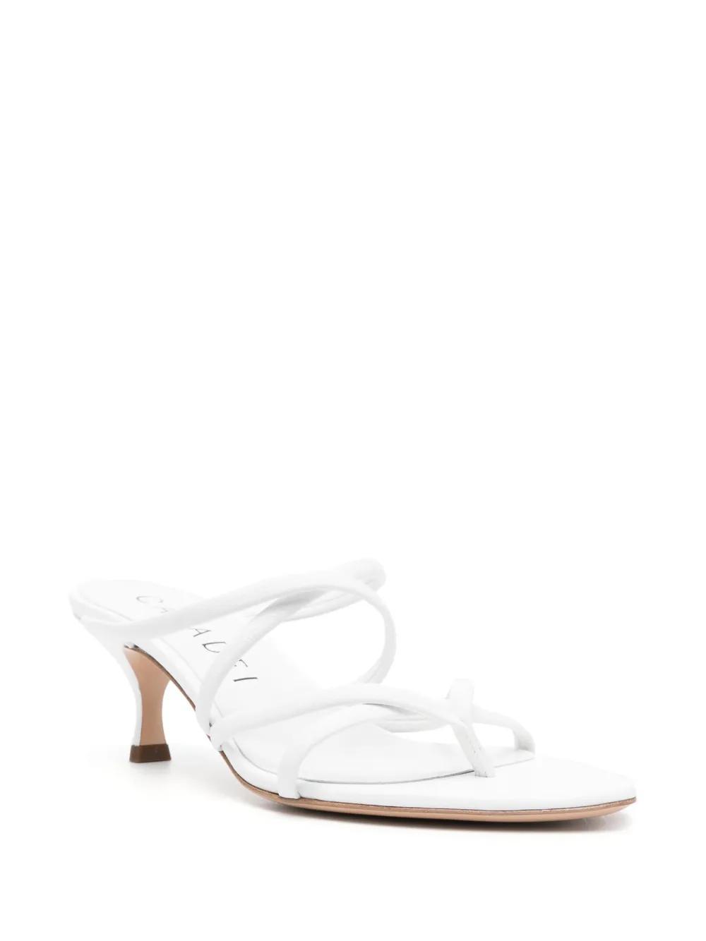 CASADEI Lucrezia Thong Mules In White Product Image