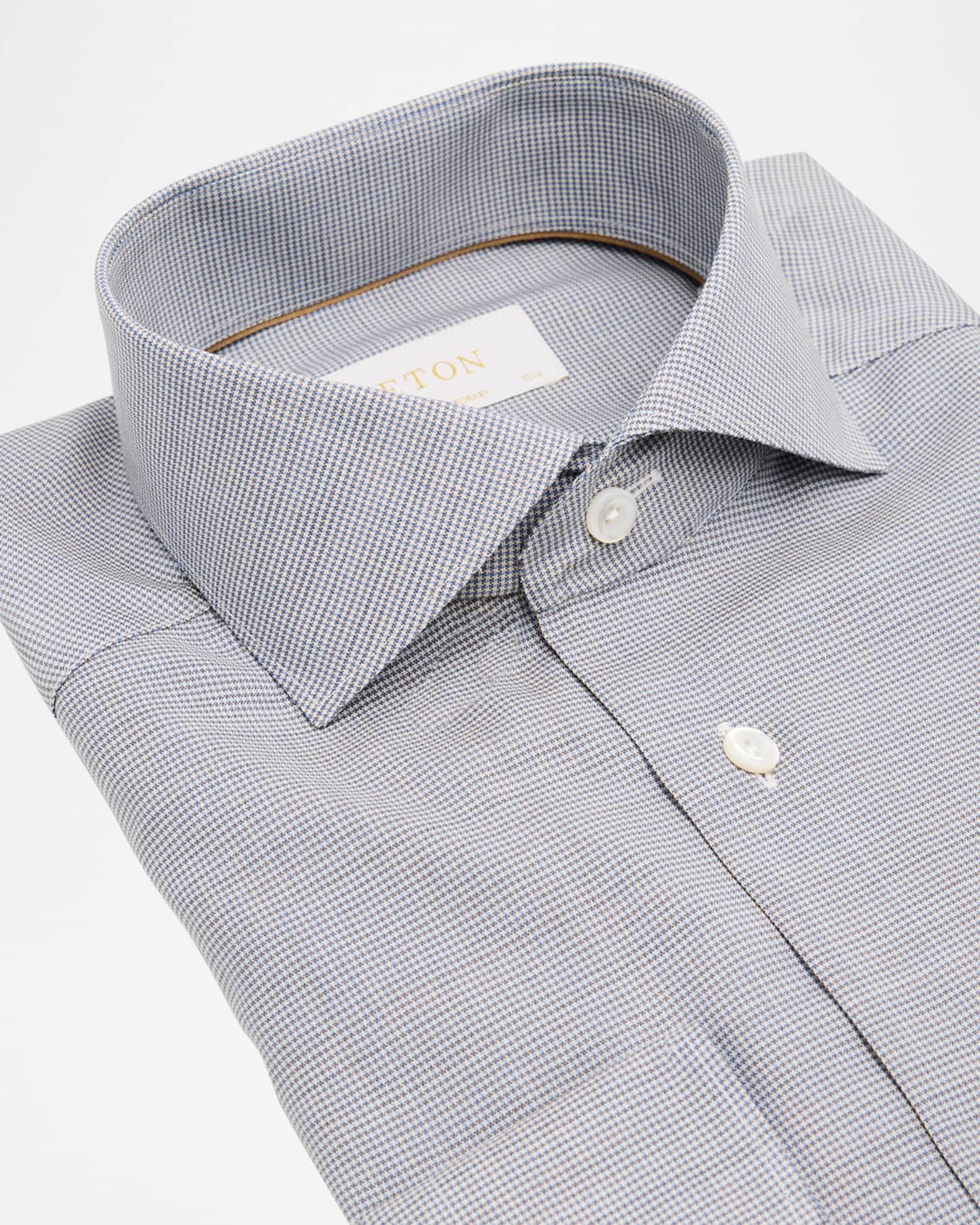 Men's Elevated Merino Wool Houndstooth Contemporary-Fit Dress Shirt Product Image