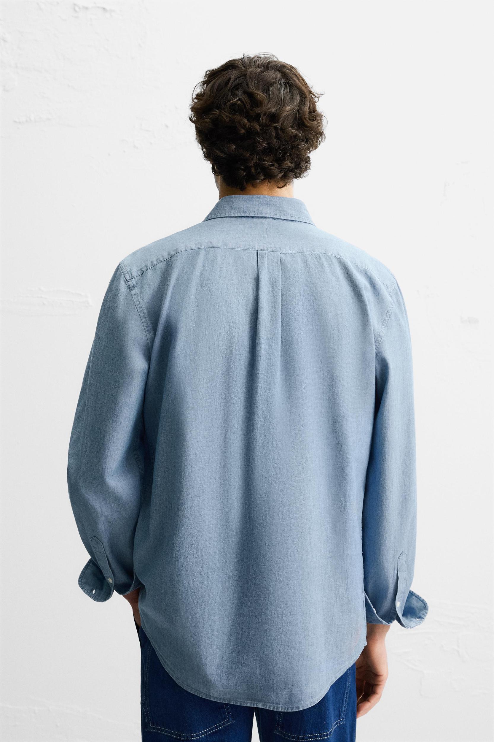TEXTURED CHAMBRAY SHIRT Product Image
