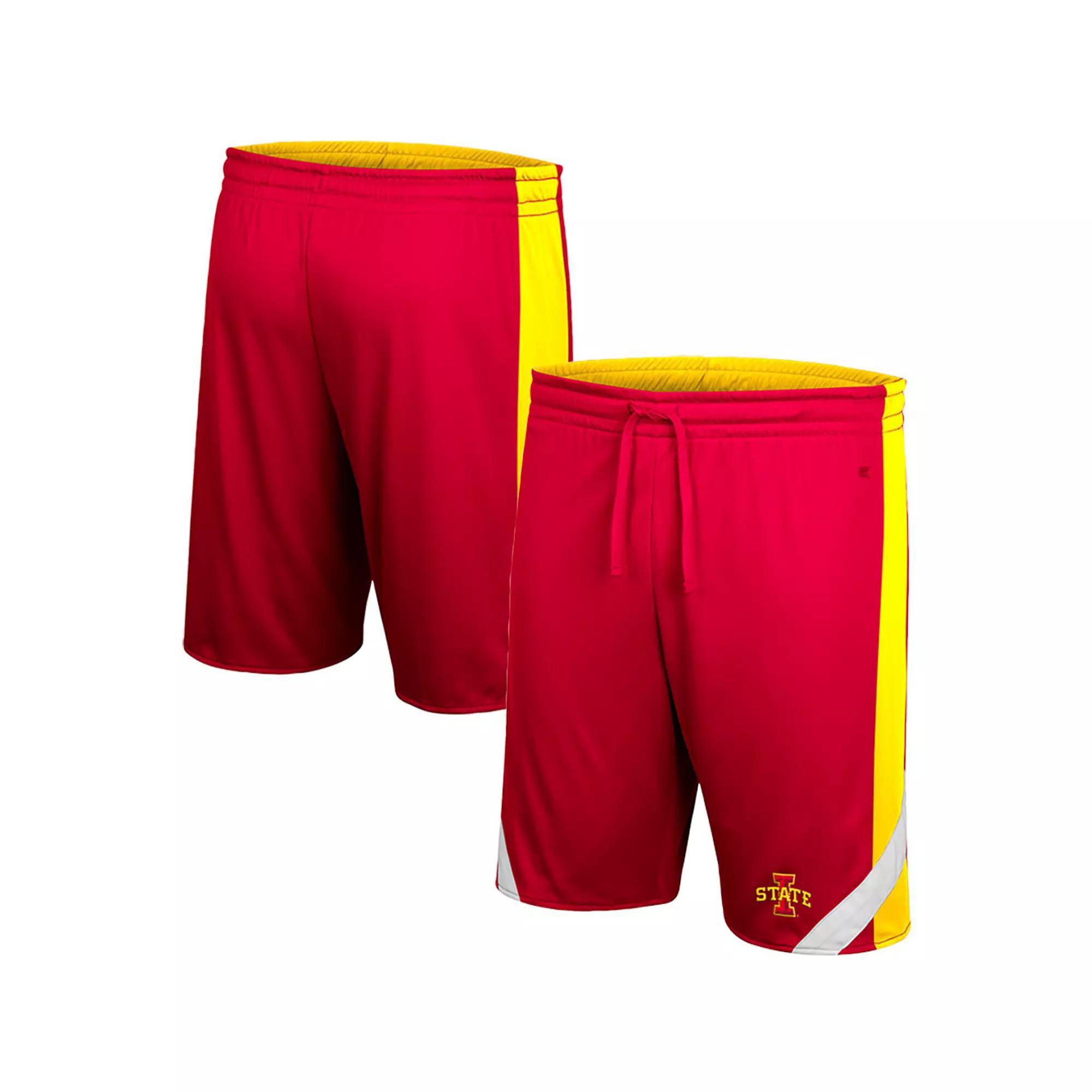 Men's Colosseum Cardinal/Gold Iowa State Cyclones Am I Wrong Reversible Shorts, Size: XL, Red Product Image