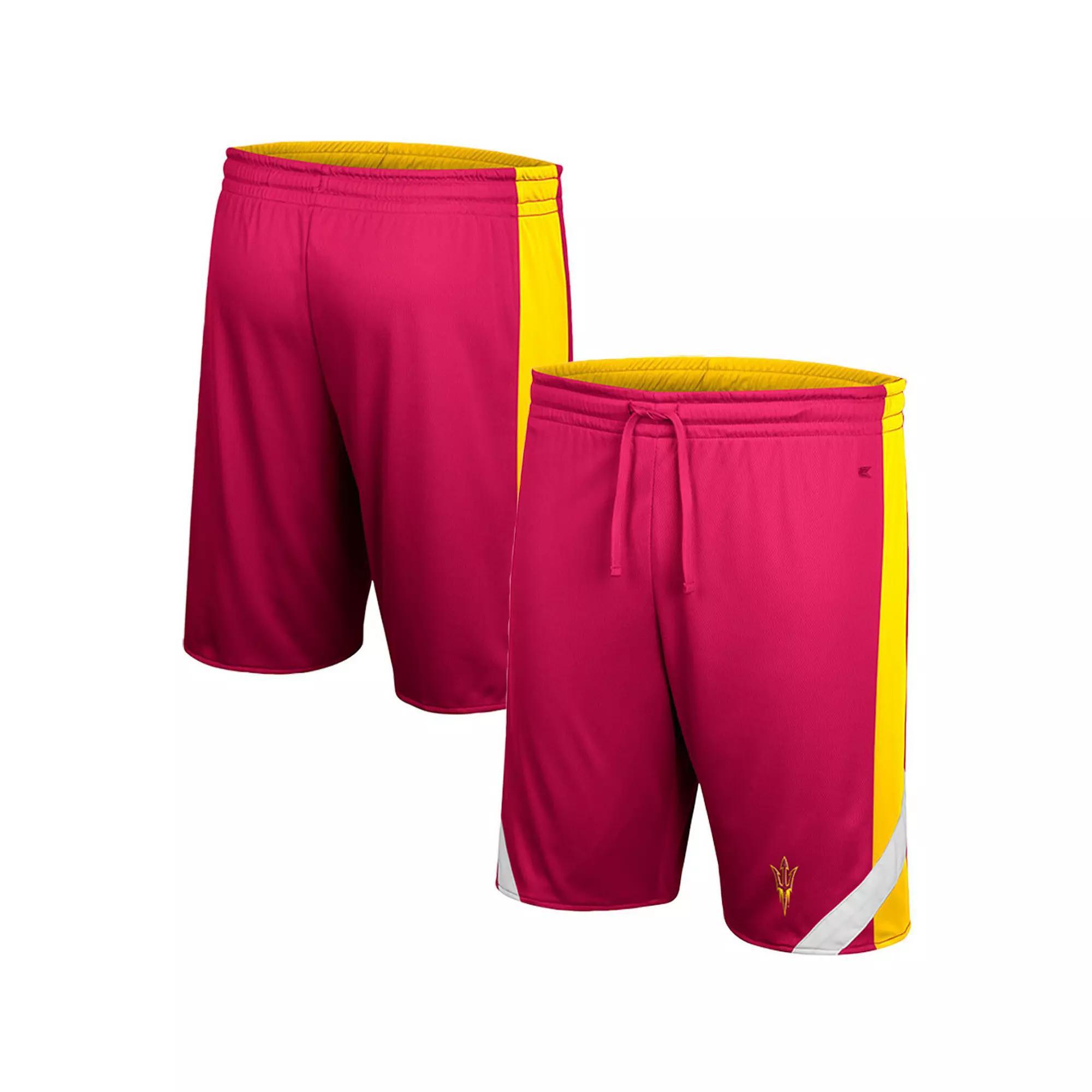 Men's Colosseum Maroon/Gold Arizona State Sun Devils Am I Wrong Reversible Shorts, Size: XL, Red Product Image