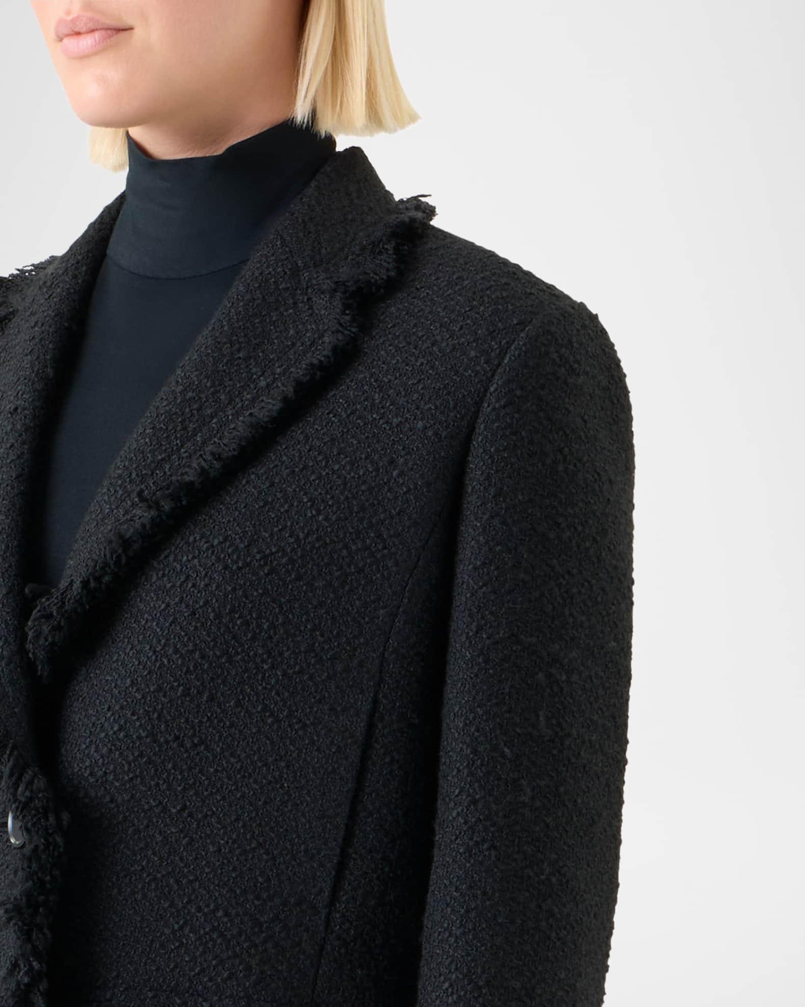 Fringed Boucle Tweed Crop Jacket Product Image