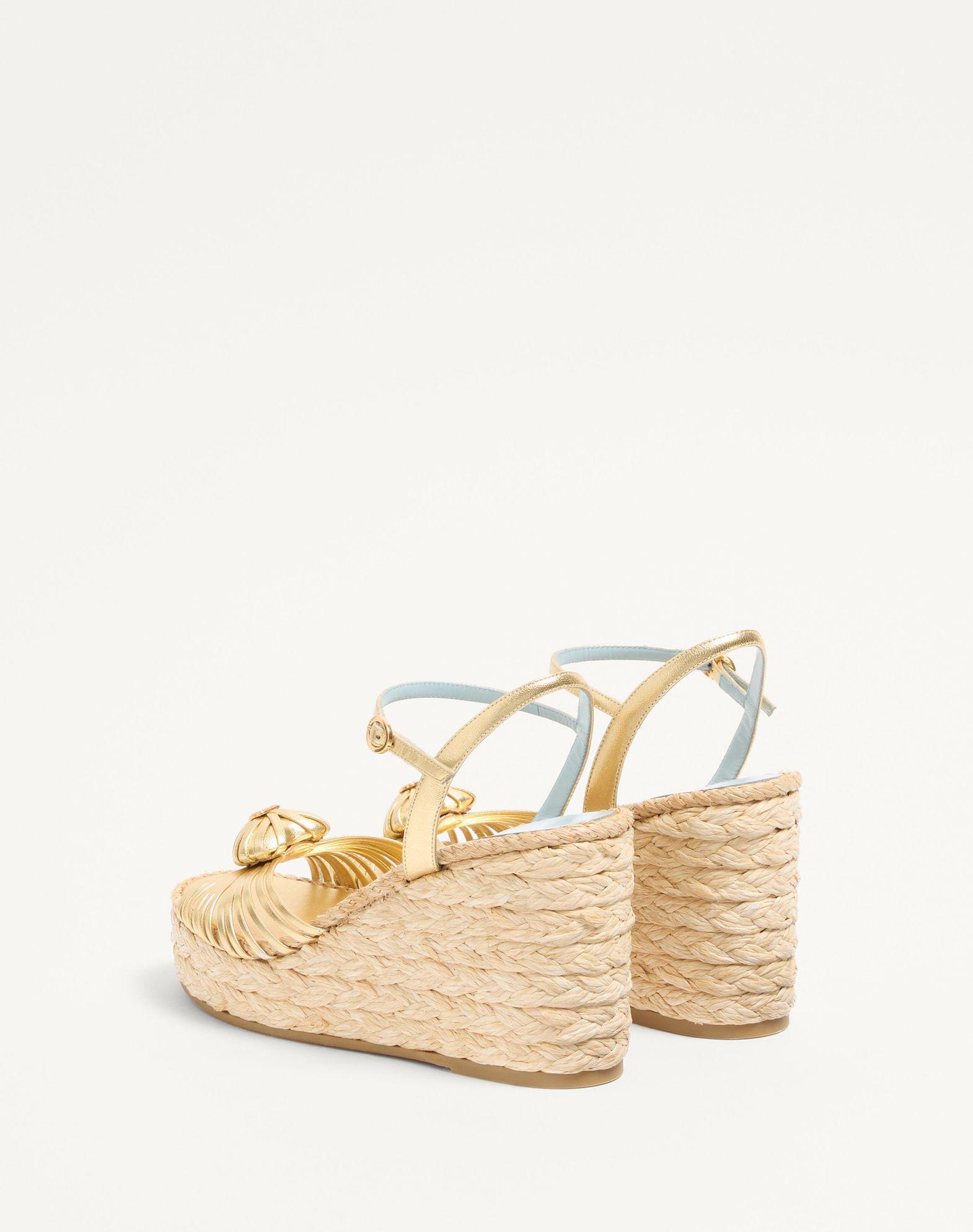 ROYAL WEDGE SANDAL IN LAMINATED NAPPA LEATHER 100MM Product Image