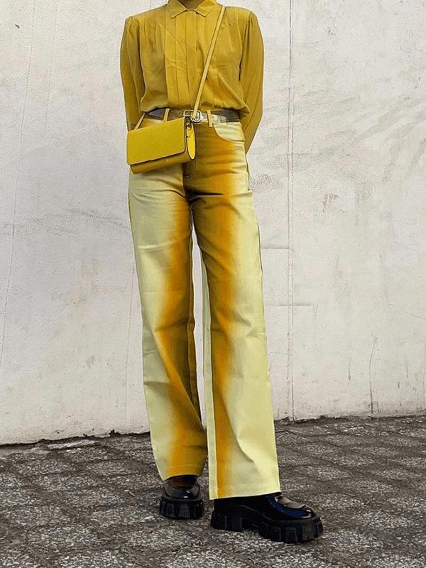 High Waisted Gradient Pants Product Image