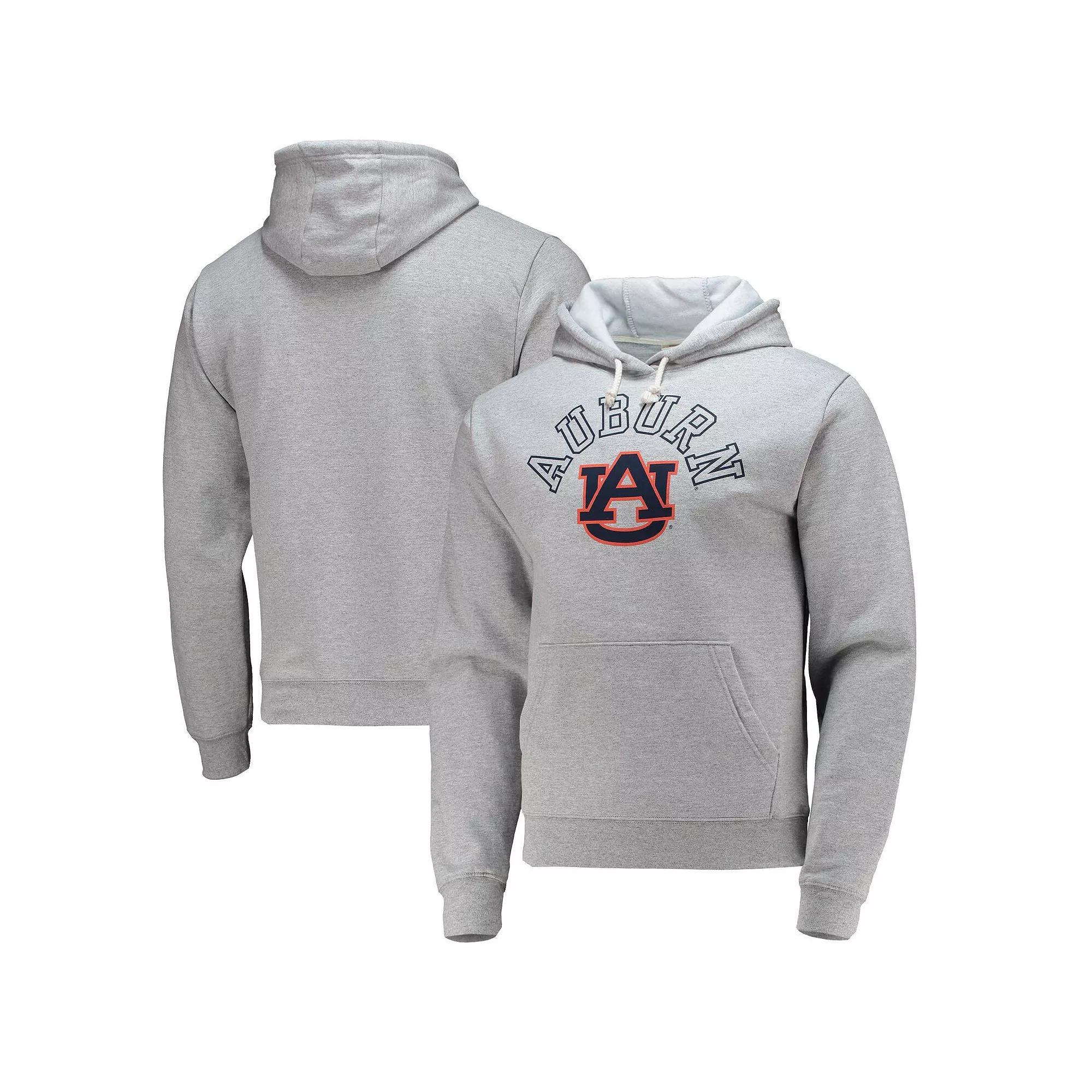 Men's League Collegiate Wear Heathered Gray Auburn Tigers Seal Neuvo Essential Fleece Pullover Hoodie, Size: Large, Grey Product Image