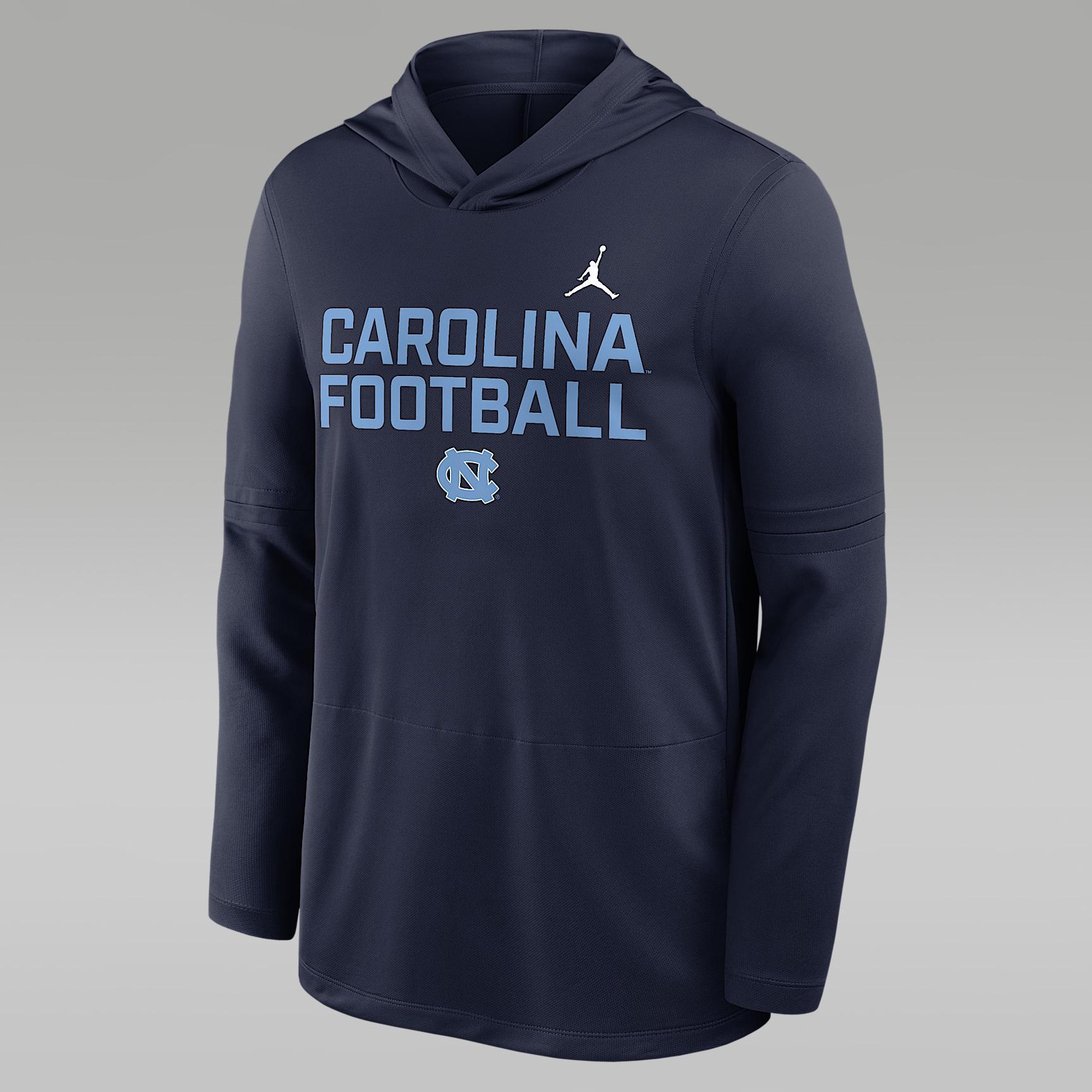 Mens North Carolina Sideline Jordan Brand Dri-FIT College Long-Sleeve Hooded Top | 0JB94EYNCN-7XL Product Image